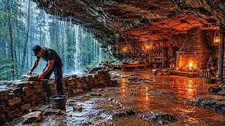 Thumbnail: 500 Days Building a Giant Survival Shelter Under a Massive Rock in the Rain | FULL TIMELAPSE