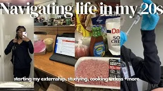 Thumbnail: Living alone diaries: navigating life in my 20s: externship interview, studying, cooking + more