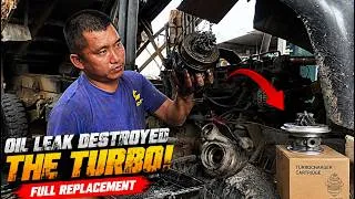Thumbnail: Heavy Truck Turbo Failure! Replacing a Damaged Turbo Core Leaking Oil