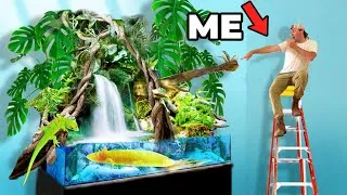 Thumbnail: I BUILT a JUNGLE PARADISE for my AXOLOTL !
