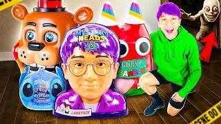 Thumbnail: UNBOXING 100 GIANT MYSTERY HEADS! (ROBLOX, LILO & STITCH, LANKYBOX, FNAF, & MORE!)
