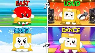 Thumbnail: Opposite Words Song 3! (I Sing Soft, You Sing Loud!) with LankyBox Boxy!
