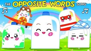 Thumbnail: Opposite Words Song! 🎵 (Old vs. New, Wet vs Dry, Rough vs. Smooth!) with LankyBox Milky!