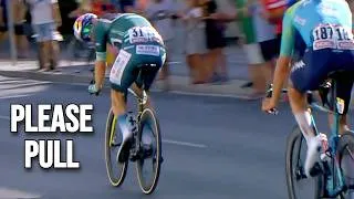 Thumbnail: Wout van Aert in Trouble with Late Attacks | Vuelta a España 2026 Stage 15