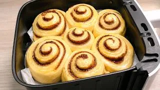 Thumbnail: Now I ALWAYS bake these cinnamon rolls in the AIR FRYER! No oven needed, so quick and easy!