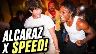 Thumbnail: Carlos Alcaraz & IShowSpeed GO VIRAL at Justin Bieber's World Cup Party 😱🔥