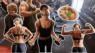 Thumbnail: day in my life | living with my family again, gym family workout & pho dinner ❤️‍🔥🧑‍🧑‍🧒 🏋🍜