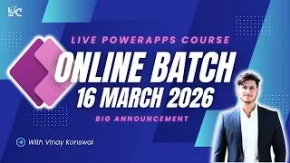 Thumbnail: PowerApps Live Online Course 2026 | Hindi & English Batch | Start Date - 16 Mar 2026