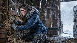 Thumbnail: Thrown Into the Frozen Wilderness, She Reinforced an Empty Stable—It Became the Safest Place