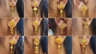 Thumbnail: Latest daily wear gold earrings designs/ Gold earrings designs with weight and price/ kaner Top new 