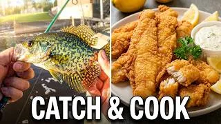 Thumbnail: Catching, Cleaning, and Cooking Bluegill & Crappie | Catch and Cook