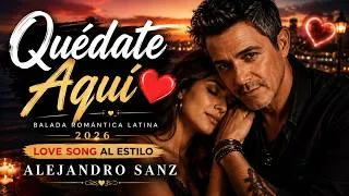 Thumbnail: Quédate Aquí ❤️ | Canción de Amor 2026 | Balada Romántica Latina Estilo Alejandro Sanz