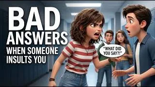 Thumbnail: Good vs Bad Replies When Someone Insults You | Slow English (A2)
