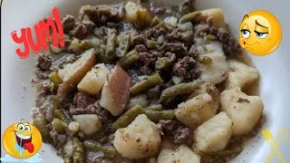 Thumbnail: Using a PRESSURE COOKER to make a ONE POT meal BEEF BITES and POTATOES ... DELICIOUS!