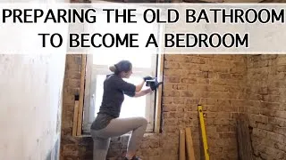 Thumbnail: PREPARING THE OLD BATHROOM TO BECOME A BEDROOM & PAINTING THE LANDING | UK HOME RENOVATION VLOG