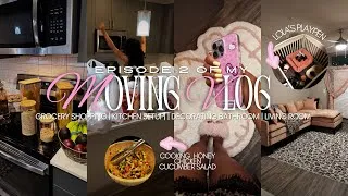 Thumbnail: MOVING VLOG ATL📦 EP.02 || new decor, kitchen setup, grocery restock & moree✨🤍 