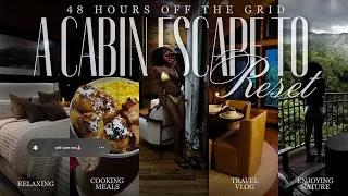 Thumbnail: 48hr CABIN VLOG ★ getaway , cooking, jacuzzi & moreee ✨🤎