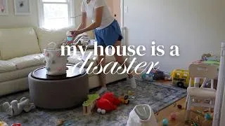 Thumbnail: clean w/me & chat about the chaos of life with little kids & feeling off after having a baby 🤍