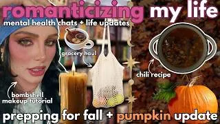 Thumbnail: romanticizing my life🍁✨☕️🧸 fall prep, cooking, & mental health chats!🫶🏼