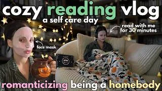Thumbnail: a cozy reading vlog📖🧸⭐️ *romanticizing being a homebody*🏡🫶🏼✨