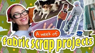 Thumbnail: I sewed one beginner scrap project every day for a week! 🪡✨