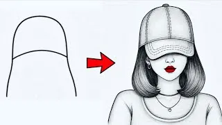 Thumbnail: Turn A into Girl drawing | Girl drawing easy l easy drawing for beginners | Pencil sketch | drawing 