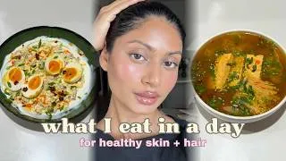 Thumbnail: What I Eat In A Day For Healthy Skin & Hair 🥑☕️🥬 Vegetarian Recipes Part 2