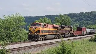 Thumbnail: KCS4730 & CP7016 slow roll north behind John Deere Dubuque on the Marquette sub. [July 13th 2025]