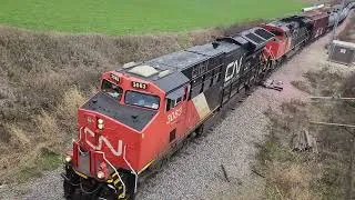 Thumbnail: M338 meets U703 at Peosta, Iowa on 11/3/2023