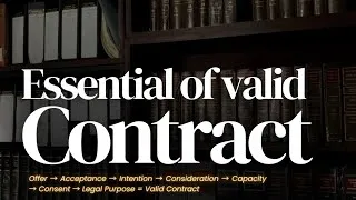 Thumbnail: Contract Law Explained: Essentials of Valid Contract & Agreement #contractlaw #contract