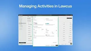Thumbnail: How to Manage Activities in Lawcus