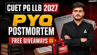 Thumbnail: CUET PG LLB 2027 PYQs का Postmortem | Complete Exam Paper Analysis & Free Giveaways