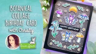 Thumbnail: Botanical collage birthday card with Christy