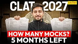 Thumbnail: How Many Mock Tests Should You Give Before CLAT 2027? | Complete 5-Month Strategy
