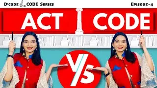Thumbnail: Act vs Code | Difference between Act and Code | अधिनियम और संहिता में अंतर | D'Code the Code Series