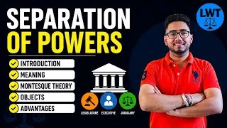 Thumbnail: Separation of powers | Introduction | meaning | Theory of Montesquieu | objectives | Llb| Ballb |