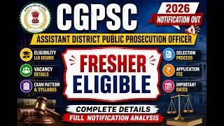 Thumbnail: CGPSC ADPO 2026 Notification Out🔥 | Complete Details | Eligibility, Vacancy, Exam Pattern & Syllabus