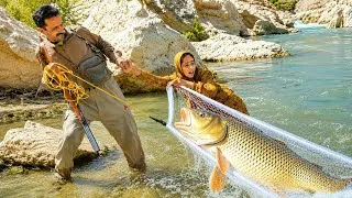 Thumbnail: Leila’s Fishing Adventure by the River🎣🌊An Unsuccessful Catch,Fig Harvest & Kamdin’s Refreshing Swim