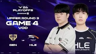 Thumbnail: GEN vs HLE | Upper Round 3 Game 4 | 2026 Wooribank LCK Playoffs