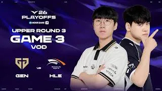Thumbnail: GEN vs HLE | Upper Round 3 Game 3 | 2026 Wooribank LCK Playoffs