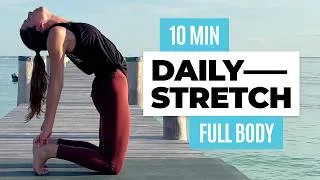 Thumbnail: 10 MINUTE DAILY STRETCH | No Talking Full Body Yoga Stretch 🧘‍♀️