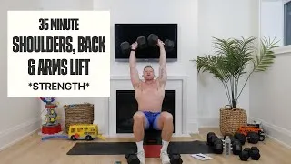 Thumbnail: How to Build Muscle at Home - Best Shoulder, Back & Arms Strength Training Workout