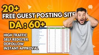 Thumbnail: 20+ Free Guest Posting Sites List 2025 (100% Working & Verified)