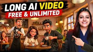 Thumbnail: Make Long AI Videos FREE🔥One Click, Voice + Lip Sync✨AI Video kaise banaye 🔥FREE AI Video Generator