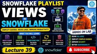 Thumbnail: 39. 🚀 Views in Snowflake Explained | Snowflake Playlist