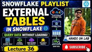 Thumbnail: 36. 🚀 External Tables in Snowflake Explained | Snowflake Playlist