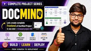 Thumbnail: Lets create complete Frontend of DocMind Project in one shot |  AI based project #12