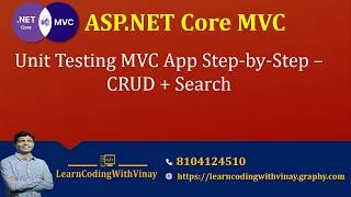 Thumbnail: Unit testing MVC App - Step By Step - CRUD + Search Functionality - Agenda Video