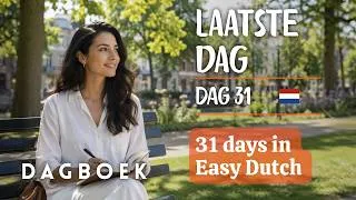 Thumbnail: Mijn Maand 🗓️ Dag 31 — Laatste dag van juli | Easy Dutch Diary · Slow Dutch for Beginners