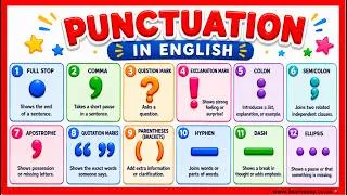 Thumbnail: PUNCTUATION complete guide ✅ | English Grammar | How to use punctuation correctly with examples